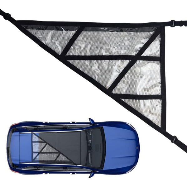 Ceiling Cargo Net Triangle Pocket Storage Adjustable Double Layer Mesh Roof Organizer Elastic Cords & Nets