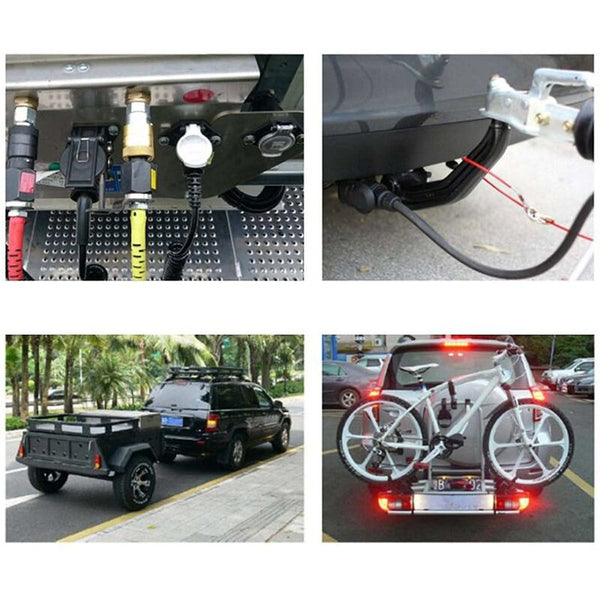 13 To 7 Pin Trailer Socket 12N 12S Dual Adapter Converter European Plug For Car Truck Towbar 12V Waterproof Trailer Parts