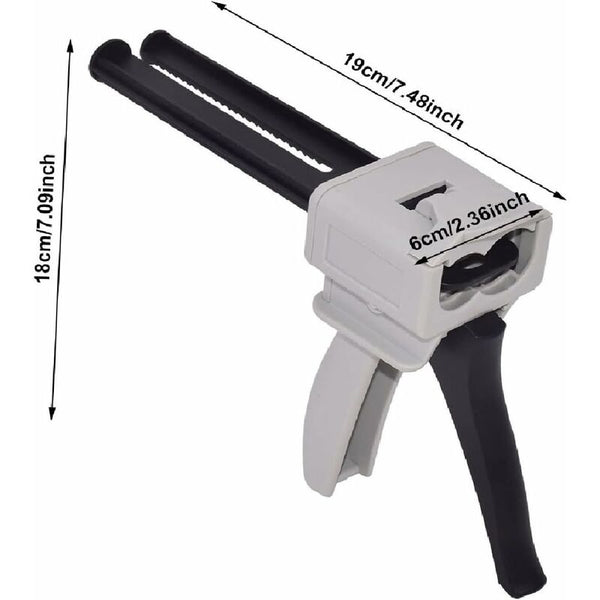 50Ml Epoxy Dispenser Gun Ab Glue Handle Applicator For Mixing 1:1 And 2:1 Ratios (Gun) Glue Guns