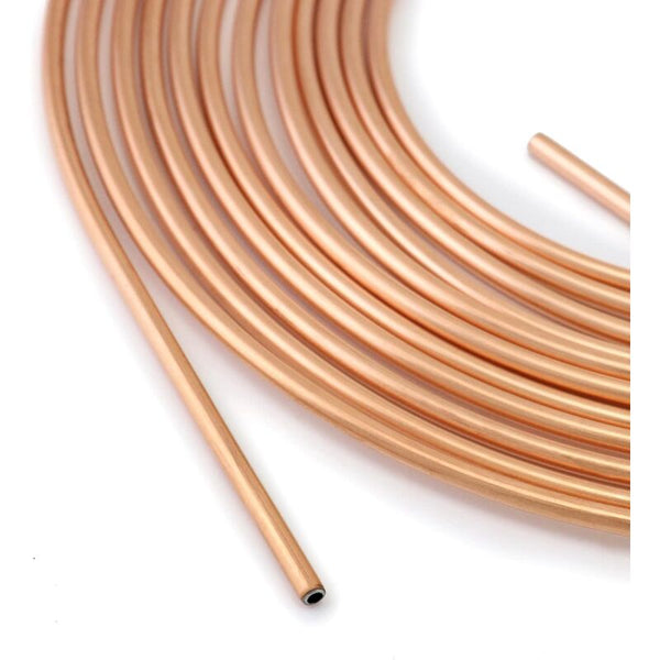 7.6M Brake Copper Hose Pipe Tube Od 4.76Mm Id 3.3Mm With 16 Nuts Brake Parts