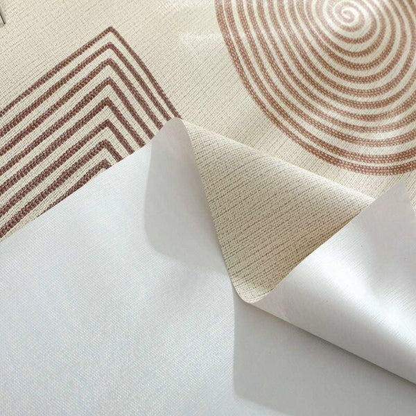 Rectangular Pvc Tablecloth 140X220cm Waterproof Stain Resistant Beige Table Cloths
