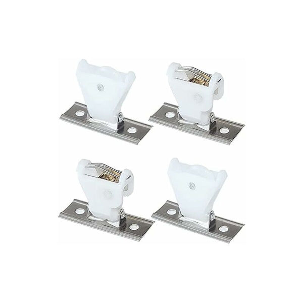 4 Pack White Plastic Swivel Cord Lock & Pulley For Woven Wood Blinds Curtain Poles & Accessories