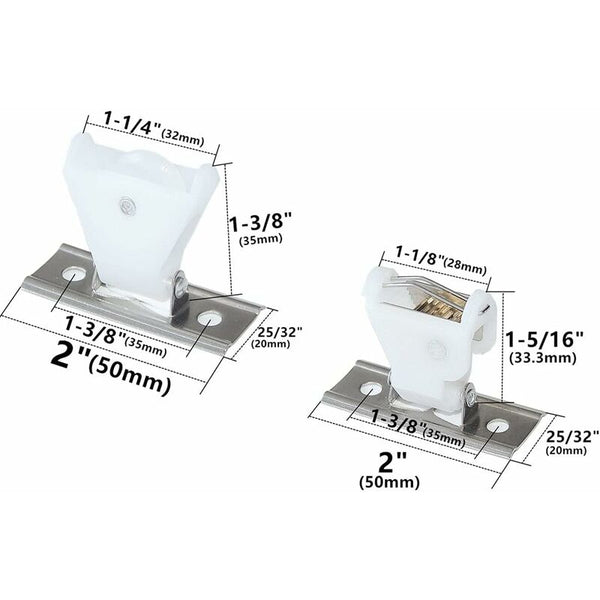 4 Pack White Plastic Swivel Cord Lock & Pulley For Woven Wood Blinds Curtain Poles & Accessories