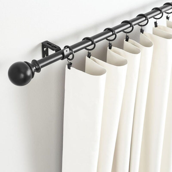 Curtain Rod Wall Bracket 2 Pack Black Curtain Poles & Accessories