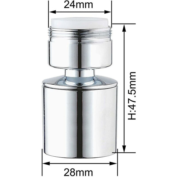 24Mm Dual Function Kitchen Faucet Aerator Acs Certification Chrome Male Thread (M24) Kitchen Sinks
