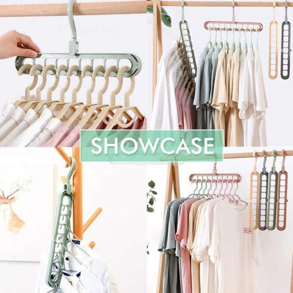 12 Pcs Magic Hangers Premium Quality Foldable Multi Function Space Saving For Storing And Drying Hooks & Hangers