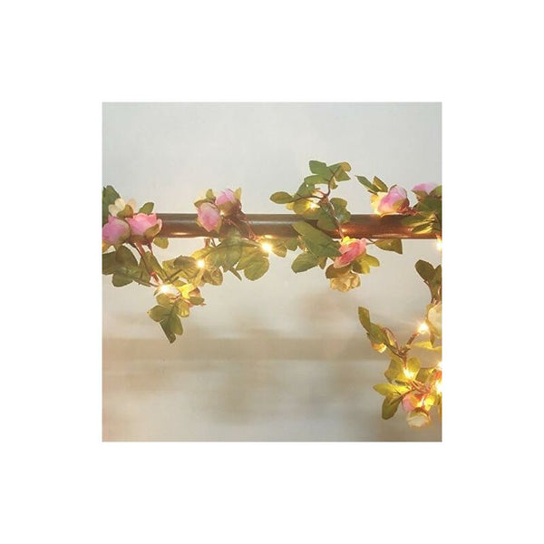 2 Meter 20 Led Flower Leaf String Lights Battery Operated Copper Fairy For Wedding Party Event Decoration Seasonal Decorations