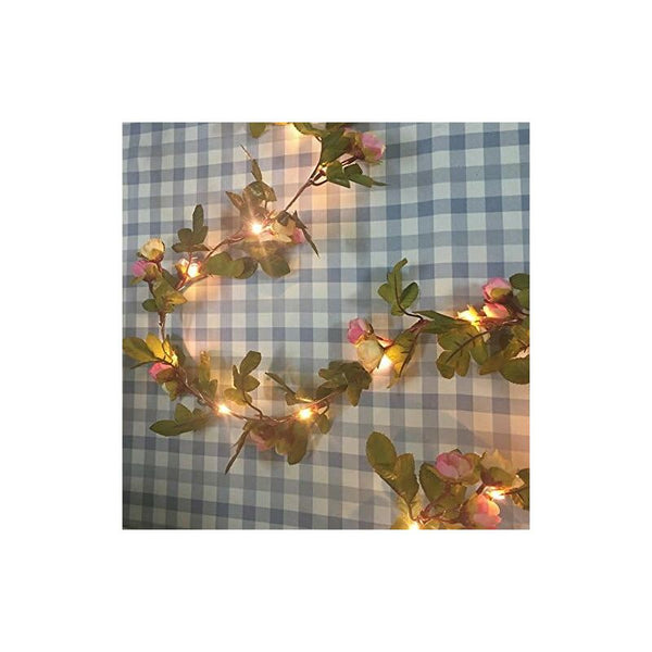 2 Meter 20 Led Flower Leaf String Lights Battery Operated Copper Fairy For Wedding Party Event Decoration Seasonal Decorations