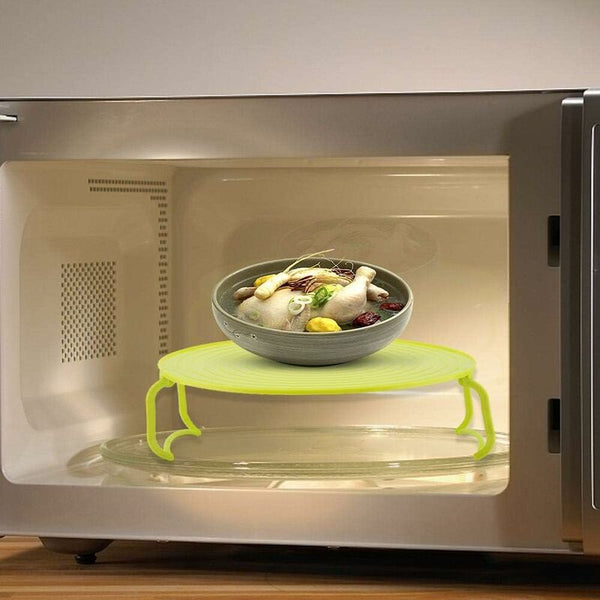 Microwave Oven Tray Holder Multifunctional Plastic Baking For Accessories With Handles And Plate Baking Trays