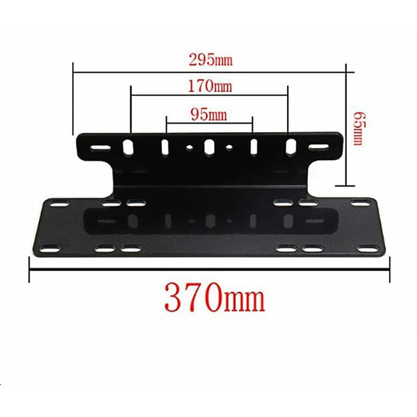 Universal Black Alloy License Plate Holder Front Bumper Led Bar And Work Lights Mounting Bracket For 4X4 Number Plate Holders