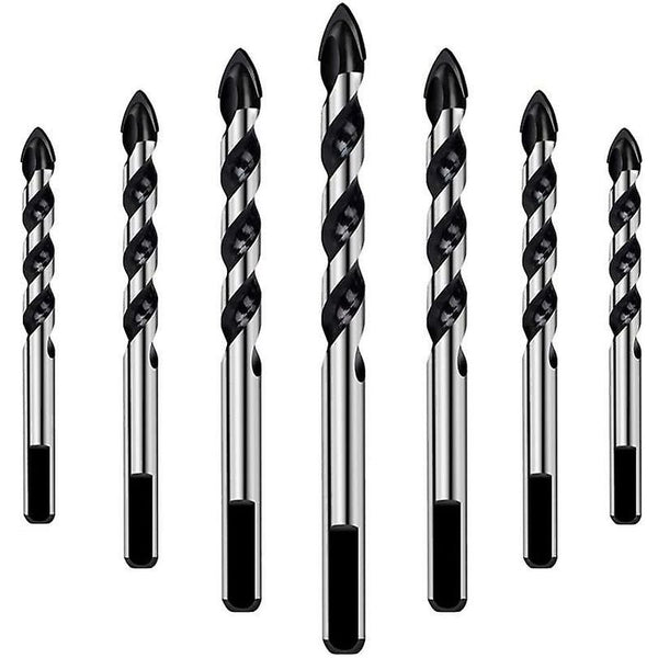 7 Pcs Drill Bit Set For Tile Glass Concrete Stone Brick Tiles Ceramic And Mirrors(3Mm 4Mm 5Mm 6Mm 8Mm 10Mm 12Mm) Drill Bits