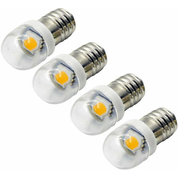 4 Pcs 3V 0.2W E10 Led Bulb 5050 1Smd White 3000K Replacement Upgrade For Headlights Flashlights Torch Lights Light Bulbs