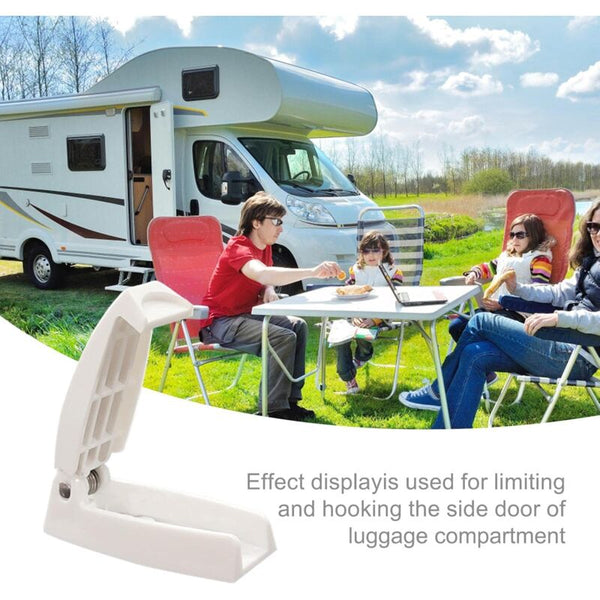 Rv Door Latch Holder Hook Storage For Trailer Durable Material And Simple Installation White Trailer Parts