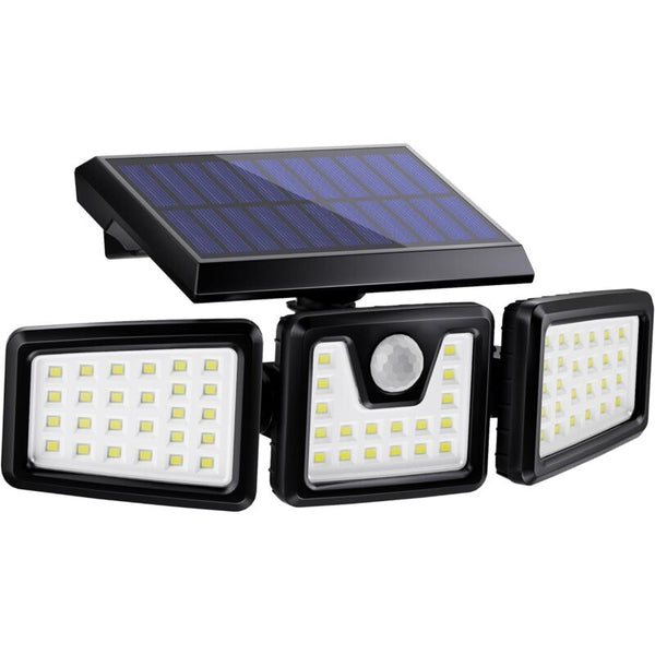 3 Head Solar Spotlight With Motion Detector Sensors & Motion Detectors