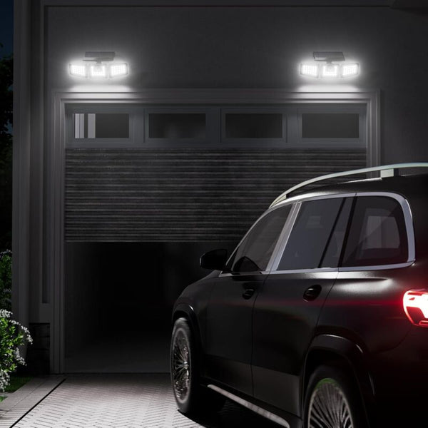 3 Head Solar Spotlight With Motion Detector Sensors & Motion Detectors