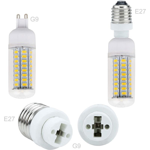 4X Lamp Socket Adapter E27 To G9 In White Pcs Set Reformatting Converters For Sockets Incandescent Led Lighting Parts