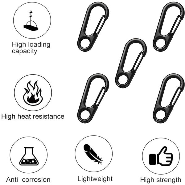 Mini Carabiner Clip 5 Pieces Spring Hook Keychain Clasps Clips For Keyrings