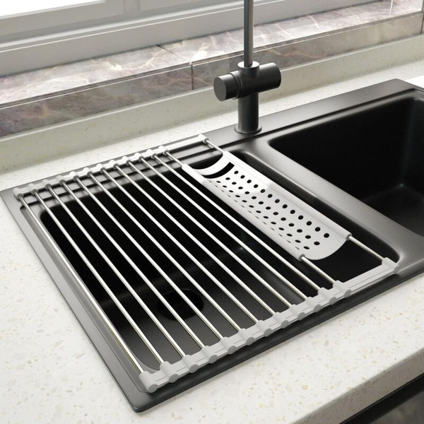 Foldable Stainless Steel Dish Drying Rack For Kitchen Sink Other Kitchen Storage