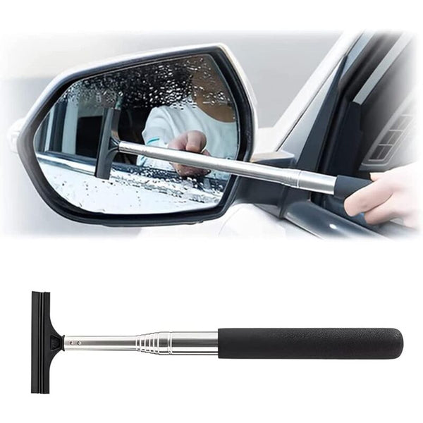 Retractable Car Rearview Mirror Wiper Squeegee Up To 98Cm Extension Squeegees & Window Cleaning