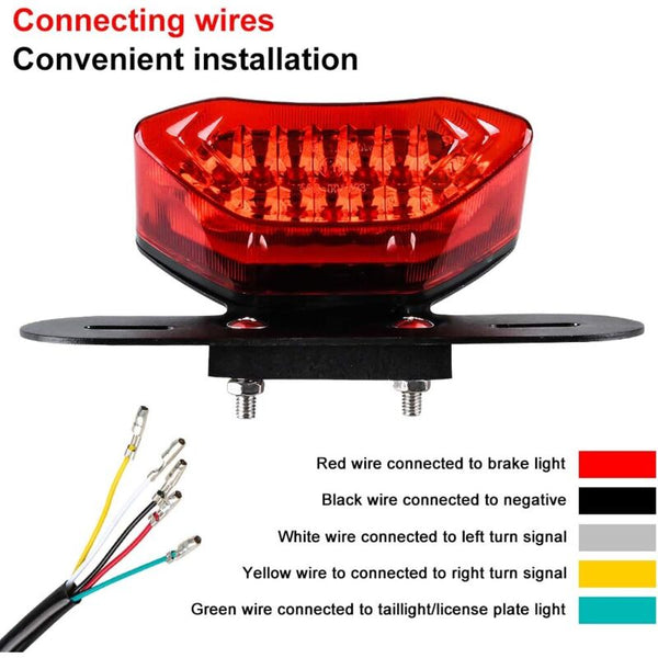 20 Led Motorcycle Tail Light: Brake Turn Signal & Driving Other Lighting Parts