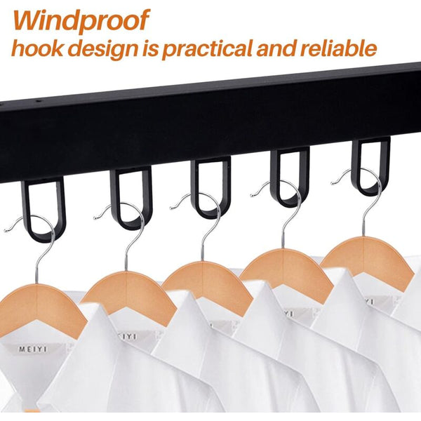 3 Tier Extendable Wall Mounted Clothes Drying Rack For Balcony And Bathroom Black Foldable Garment Racks