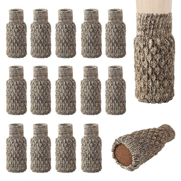 16 Pcs Non Slip Chair Leg Socks Caps Knitted Protectors For Floor Scratches And Reduce Noise Furniture Parts