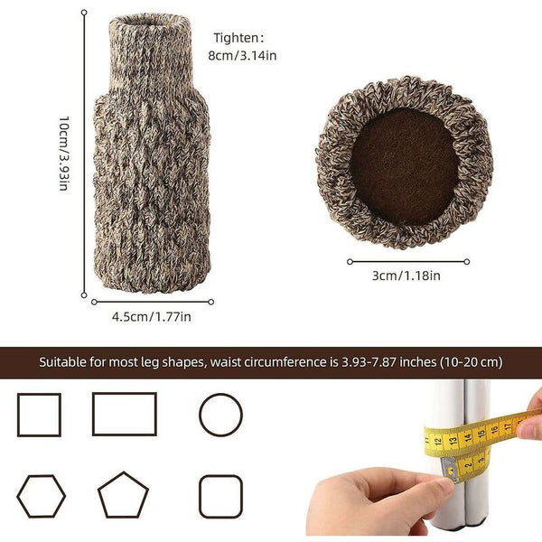 16 Pcs Non Slip Chair Leg Socks Caps Knitted Protectors For Floor Scratches And Reduce Noise Furniture Parts