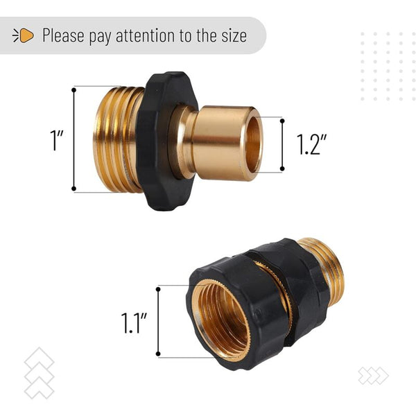 Garden Hose Quick Connectors 3/4 Inch 2 Sets (2 Female + Male) Water Fittings Connectors Valves & Accessories