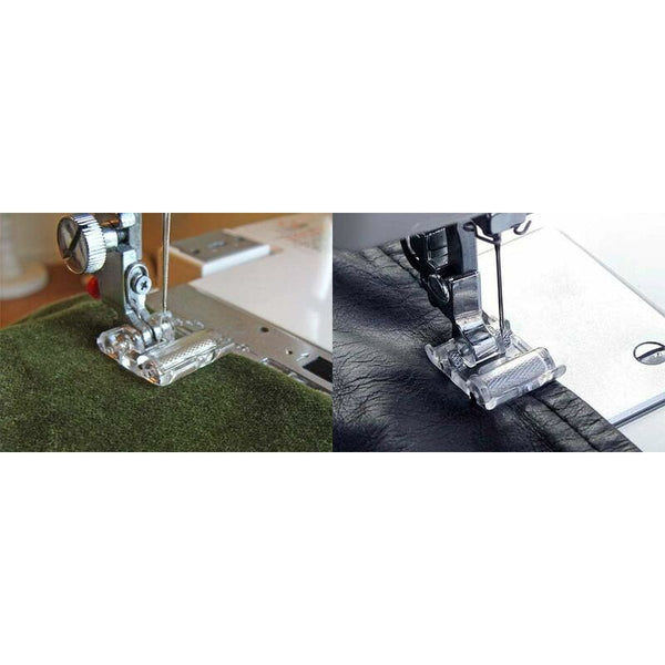 Roller Presser Foot With Wheel For Alfa Singer Elna Juki Silvercrest Janome Brother Sewing Machines (Snap On) Sewing Machine Feet