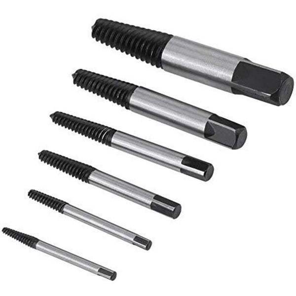 6Pc Steel Broken Screw Extractor Set For 4Mm 22Mm Damaged Bolts Screws & Bolts