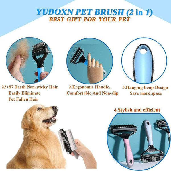 Pets Dog Cat Brush Long Hair And Comb Cleaning Remove Excess Dead Dog Grooming