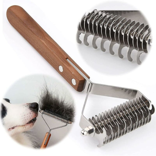 Coat King Brush For Dogs And Cats Pet Grooming Comb Dematting Rake Significantly Reduces Shedding Dog Grooming