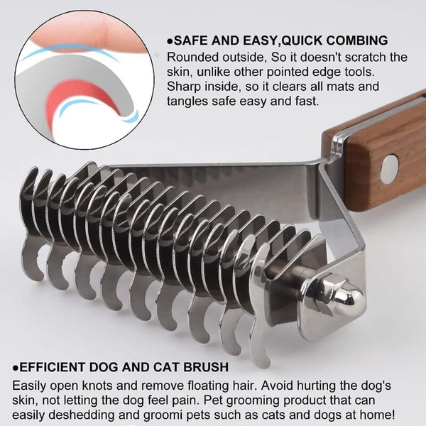 Coat King Brush For Dogs And Cats Pet Grooming Comb Dematting Rake Significantly Reduces Shedding Dog Grooming