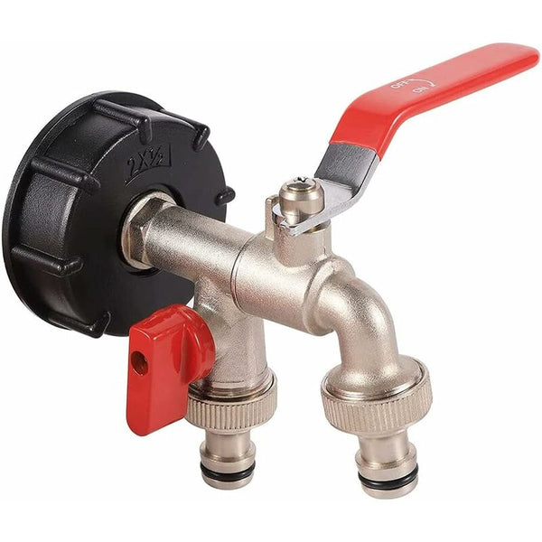 Ibc S60x6 Water Tank Adapter Coarse Thread With Hose Connector Stainless Steel Valve Spout Fittings (1/2" Internal Connectors Valves & Accessories