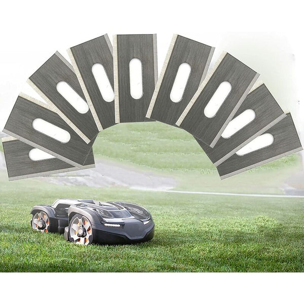 30 Pcs Stainless Steel Lawn Mower Blades For Husavarna 35.8 X 18.5 0.65Mm (Silver) Lawn Mower Parts