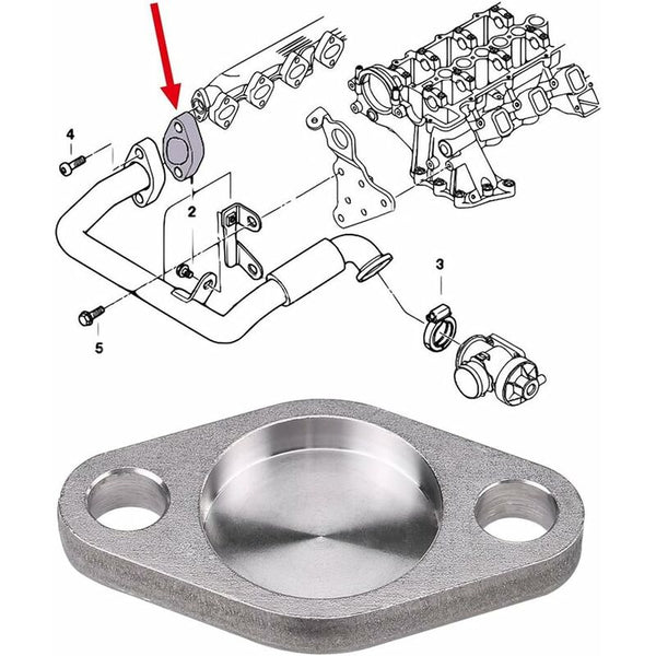 Valve Blanking Plate Egr Block Plates Stainless Steel Kit With Gasket For E53 E38 E39 E46 X5 Valve Covers