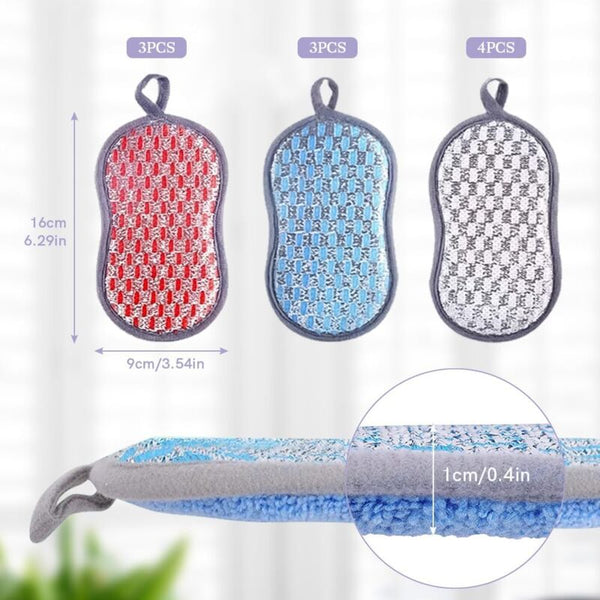 10 Pcs Colorful Cleaning Sponges Premium Non Scratch Reusable Dishwashing For Kitchen Bathroom Easy Sponges & Scourers