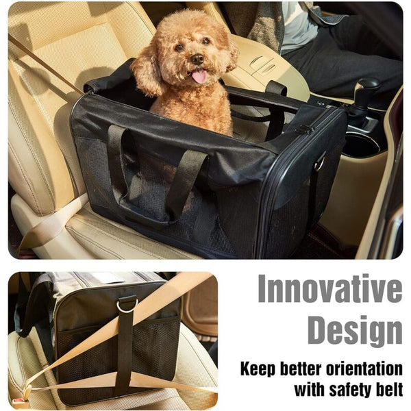 Cat Carrier Bag/Dog For Cats Small Dogs Kittens Or Puppies Soft And Foldable With Wool Mat Travel By Pet Transport