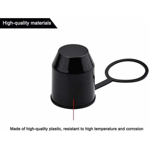 3 Pcs Set Protective Caps For Trailer Hitch. Plastic With Safety Ring Weatherproof And Car Wash Resistant. Trailer Parts