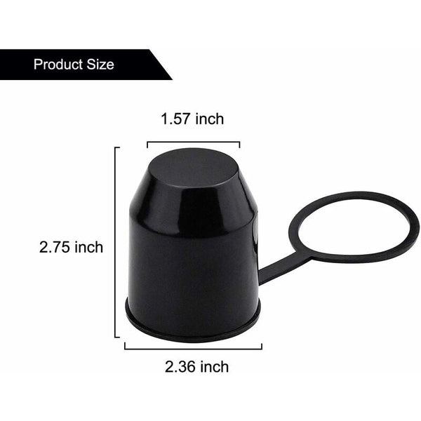 3 Pcs Set Protective Caps For Trailer Hitch. Plastic With Safety Ring Weatherproof And Car Wash Resistant. Trailer Parts