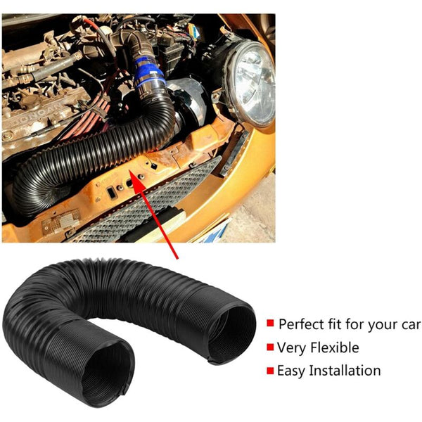 Car Air Intake Hose 76Mm Universal Modified Flexible Expansion Pipe Ducting Plastic Hose(76Mm) For Ducting & Duct Hoses