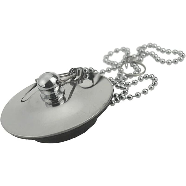 Sink Plug With Chain Rustproof Bathtub Stopper Drain Rubber Ring Cover For Drain Grates