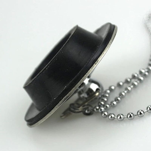 Sink Plug With Chain Rustproof Bathtub Stopper Drain Rubber Ring Cover For Drain Grates