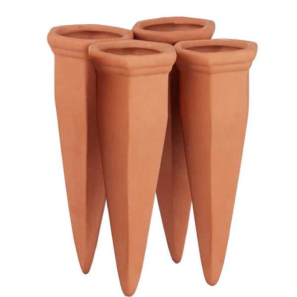 Clay Watering Cone 4 Pcs Set Accessories 1L Plastic Or Wine Bottles Terracotta Watering Cans & Spray Bottles