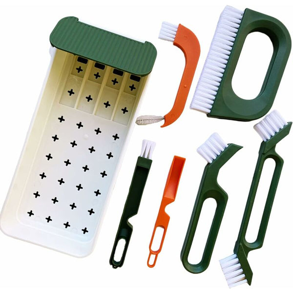 5 In 1 Grout Brush Set Cleaning For Bathroom And Kitchen Scrub Tile Grouts Nooks Corners Bottle Cleaning Brushes
