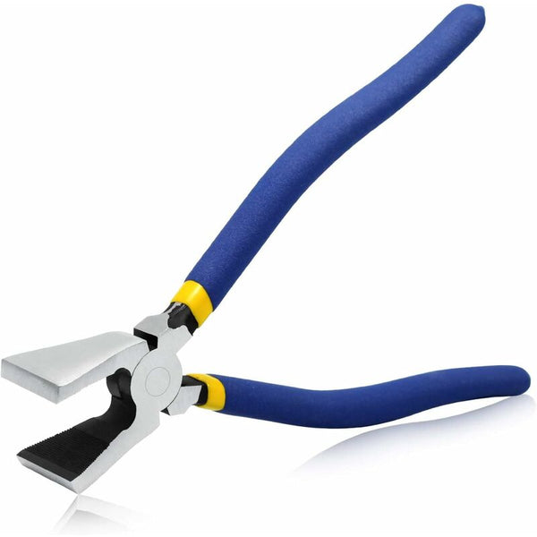 8" Flat Jaw Glass Stained Durable Breaking Tool Heavy Duty For Tile Work Pliers