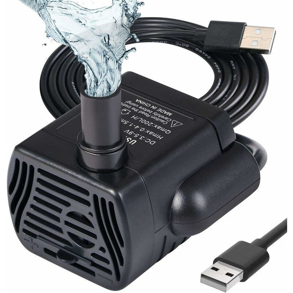 Submersible Water Pump Aquarium Adjustable 200L/H 3W Ultra Quiet Catit Usb For Pond Fish Tank Fountain Aquariums