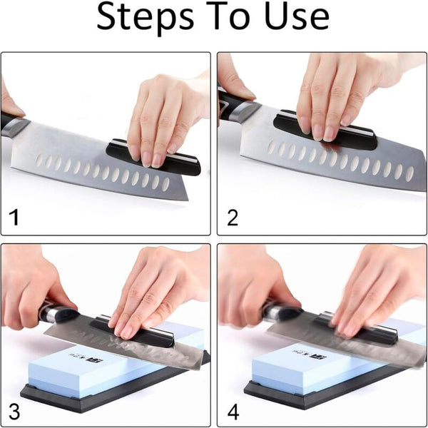 Knife Sharpening Guide Sanding Aid Angle Tools For On Whetstone 2 Pieces Black Sharpeners