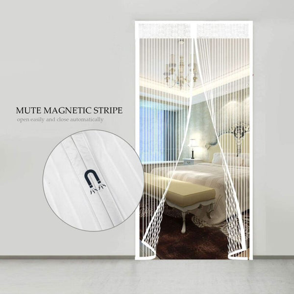 Magnetic Screen Door Automatic Closing Insect Curtain With Magnets No Drilling (120X220cm White) Insect Nets & Repellents