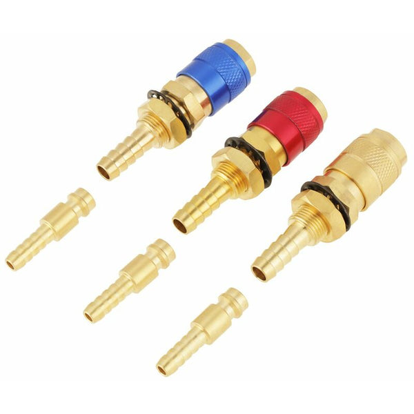 Quick Connector 3 Pcs 8Mm Water Cooled Welding Gas Adapter For Tig Torch Other Welding Equipment